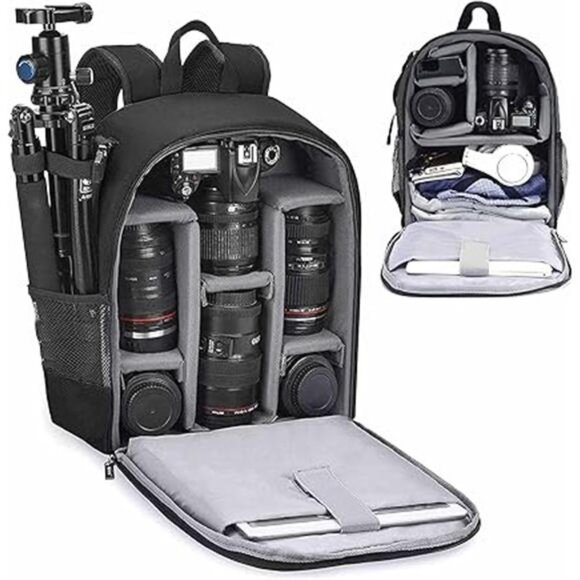 Waterproof Camera Backpack for DSLR, Mirrorless - Compatible with Sony, Canon - Picture 7 of 7